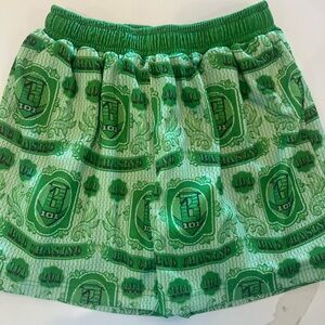 Baseball Lifestyle 101 Green Money Print Shorts YXL